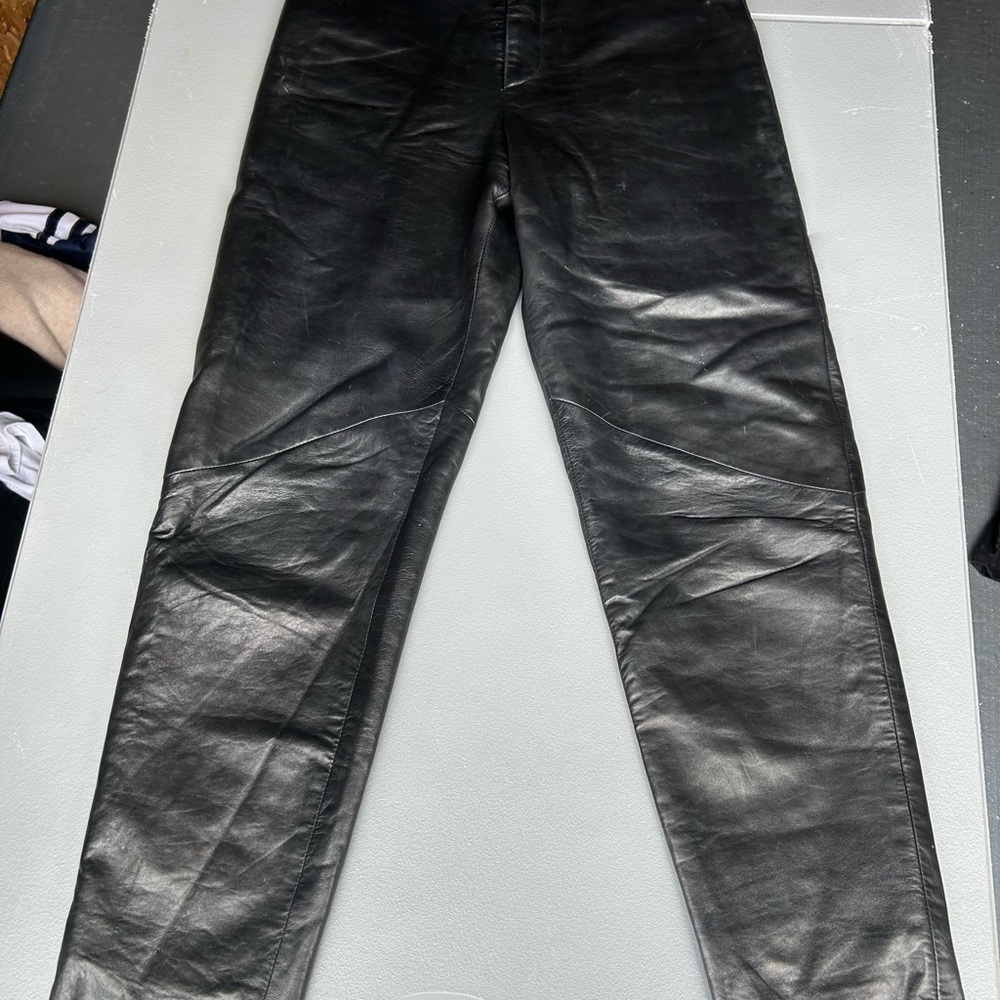 Vakko Black Leather Trousers - Picture 14 of 15
